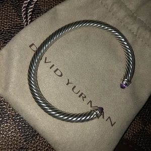 David Yurman Cable 5mm Amethyst with Pave Diamonds